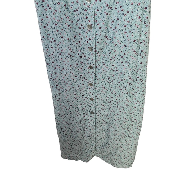Robbie Bee Light Blue Sleeveless Floral Button Down Dress Size 14 - Picture 4 of 8